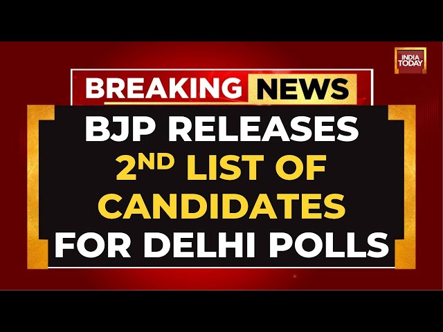 ⁣Delhi Elections 2025: BJP Releases Second List Of 29 Candidates For Upcoming Polls | India Today