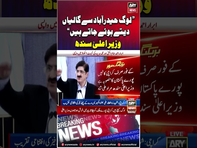 ⁣#muradalishah #bilawalbhutto #sindhgovt #breakingnews #arynews