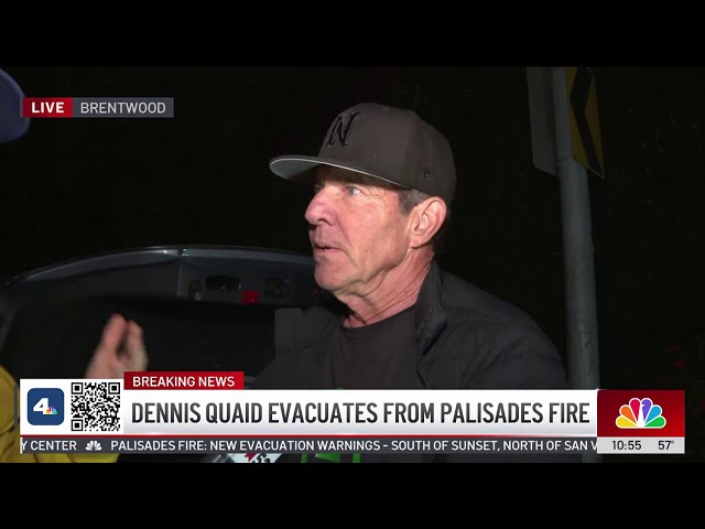 ⁣Dennis Quaid talks evacuation experience during Palisades Fire