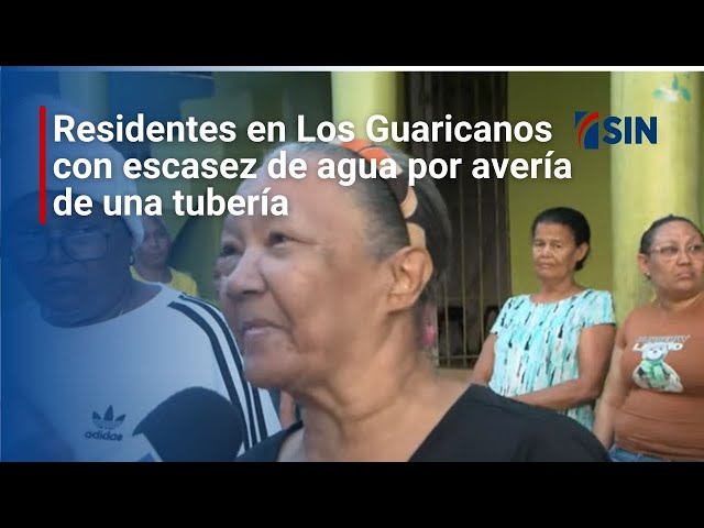 ⁣Residentes en Los Guaricanos con escasez de agua por avería de una tubería