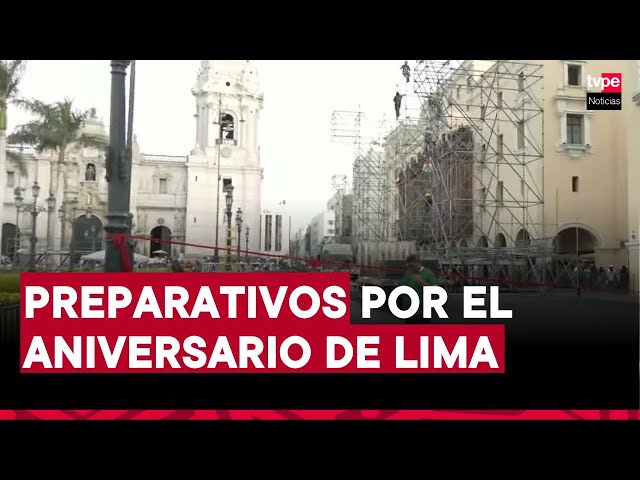 ⁣Inician los preparativos para la serenata por el aniversario de Lima en la Plaza Mayor