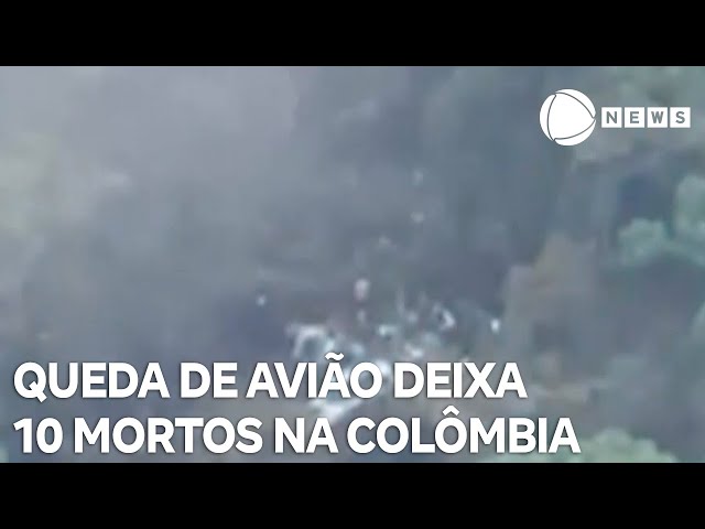 ⁣10 pessoas morrem em acidente de avião na Colômbia