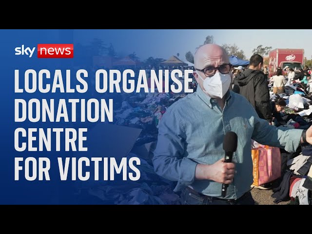 ⁣California Wildfires: Locals organise donation centre for victims