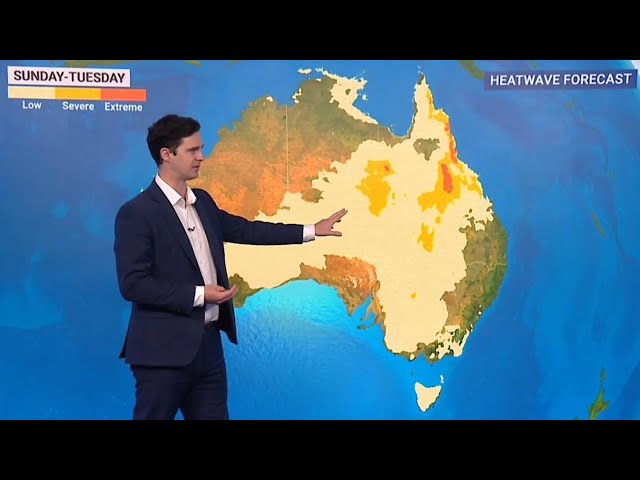 ⁣Wet weather conditions and heat wave set to merge across Australia’s east coast