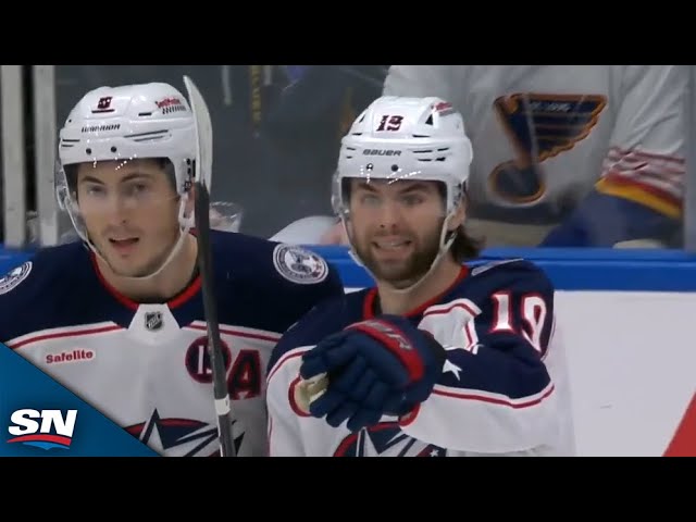 ⁣Blue Jackets' Kirill Marchenko Sets Up Adam Fantilli With Cheeky Pass vs. Blues