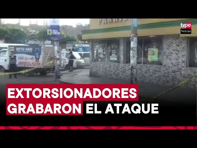 ⁣Los Olivos: extorsionadores disparan contra pollería