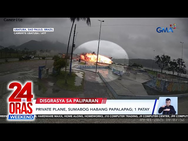 ⁣Private plane, sumabog habang papalapag; 1 patay | 24 Oras Weekend