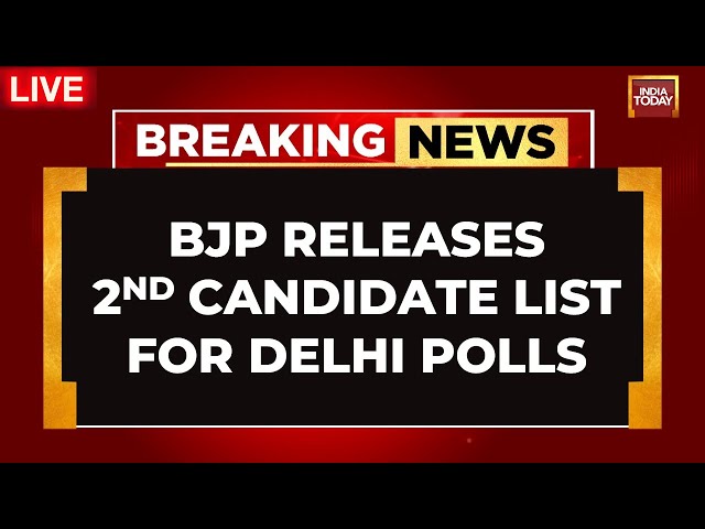 ⁣BJP Releases 2nd Candidate List For Delhi Polls 2025 | BJP Candidates For Delhi Election 2025 LIVE