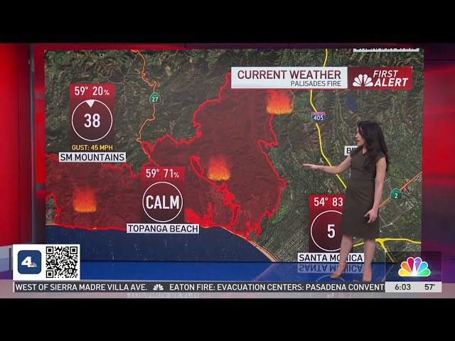 ⁣First Alert Forecast: 6 p.m. Saturday wildfire update