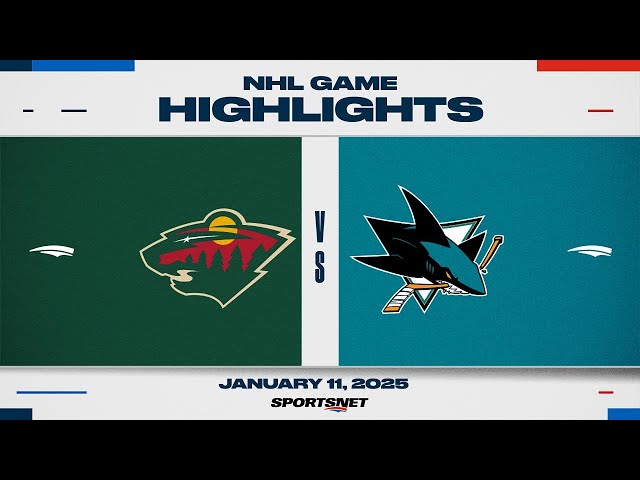 ⁣NHL Highlights | Wild vs. Sharks - January 11, 2025