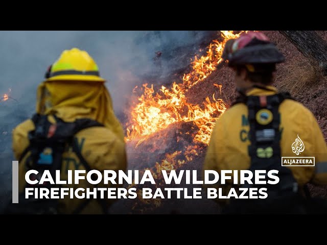 ⁣Firefighters race to contain LA wildfires as winds expected to pick up