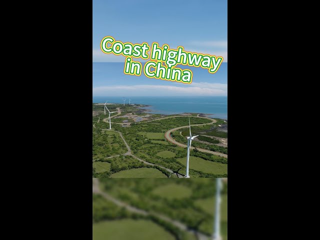 ⁣Stunning coast highway in Hainan, China