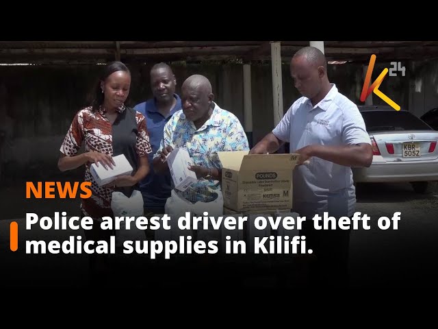 ⁣Kilifi County Driver Arrested for Diverting Medical Supplies to Private Pharmacy.