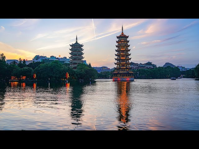 ⁣Live: The Sun and Moon Pagodas – Guangxi's twin architectural marvels