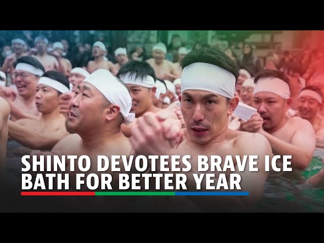 ⁣Shinto devotees in Tokyo brave ice bath to pray for new year | ABS-CBN News