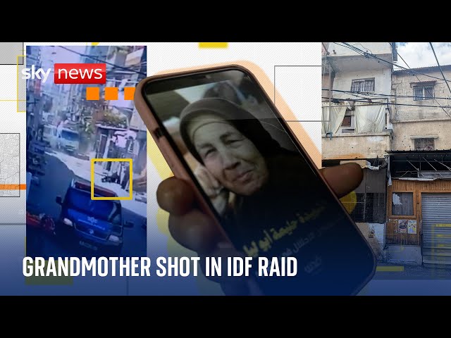 ⁣CCTV footage shows moment 80-year-old Palestinian is shot during IDF raid