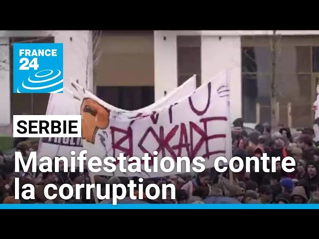 ⁣Serbie : manifestations contre la corruption après le drame de la gare de Novi Sad • FRANCE 24