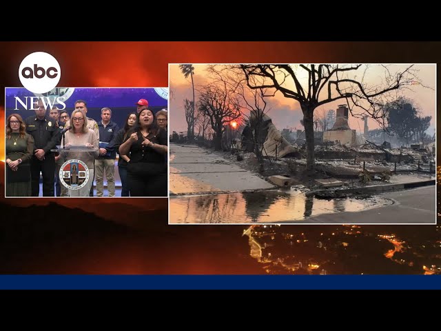 ⁣California officials give update on LA wildfires