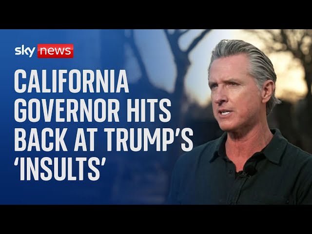 ⁣California governor Gavin Newsom criticises Trump's 'inexcusable' claims on wildfires