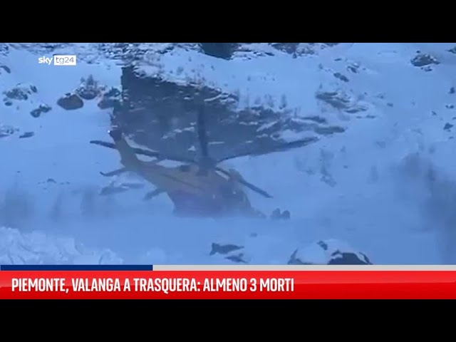 ⁣Piemonte, valanga a Trasquera: almeno 3 morti