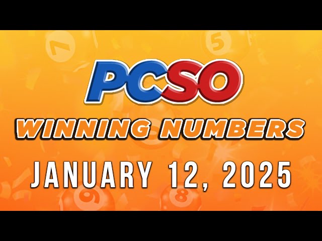 ⁣P49M Jackpot Ultra Lotto 6/58, 2D, 3D, and Superlotto 6/49 | January 12, 2025