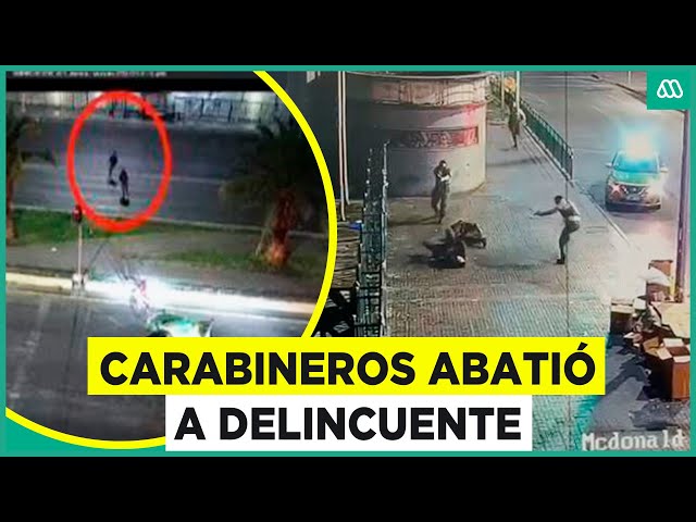 ⁣Delincuente fue baleado por Carabineros tras darse a la fuga: Falleció en el lugar