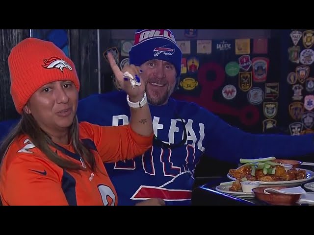 ⁣Broncos fans from around the U.S. travel to Buffalo for Denver's first playoff game in 9 years