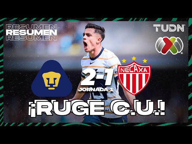 ⁣Resumen y goles | Pumas 2-1 Necaxa | Liga Mx - CL2025 J1 | TUDN