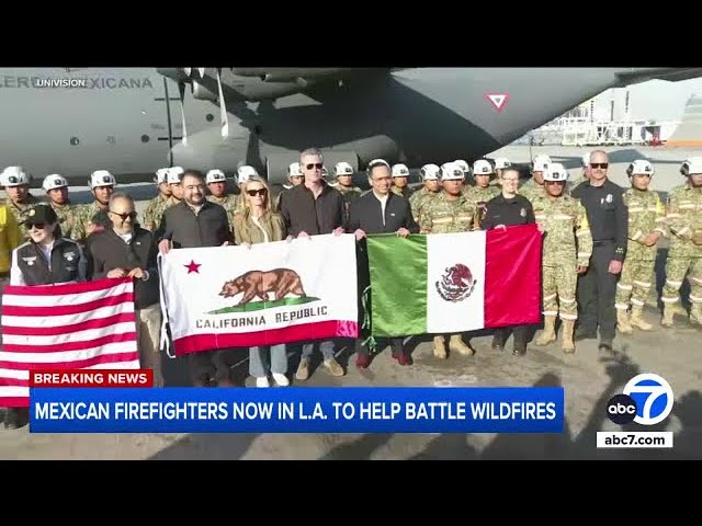 ⁣Firefighters from Mexico arrive to help fight California wildfires