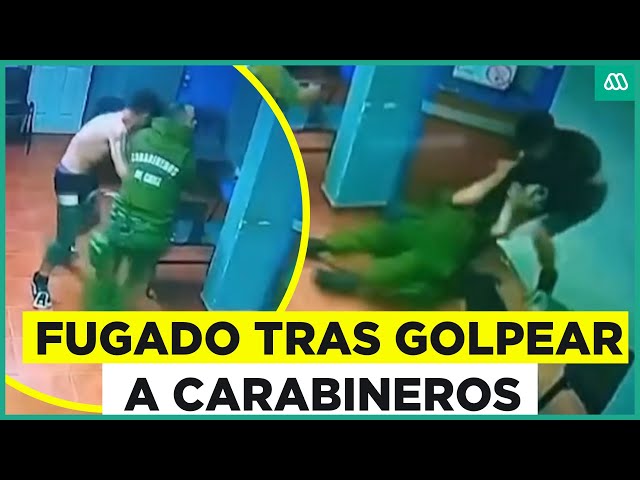 ⁣Brutal ataque a Carabineros: Detenidos golpearon a funcionarios para fugarse