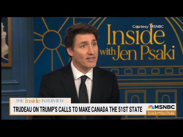 ⁣Trudeau on Trump's 51st state rhetoric and tariffs