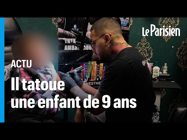 ⁣Une petite fille de 9 ans se fait tatouer un drapeau américain, le tatoueur critiqué