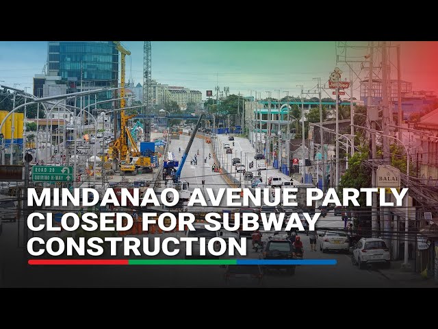 ⁣Partial closure of Mindanao Avenue for subway construction