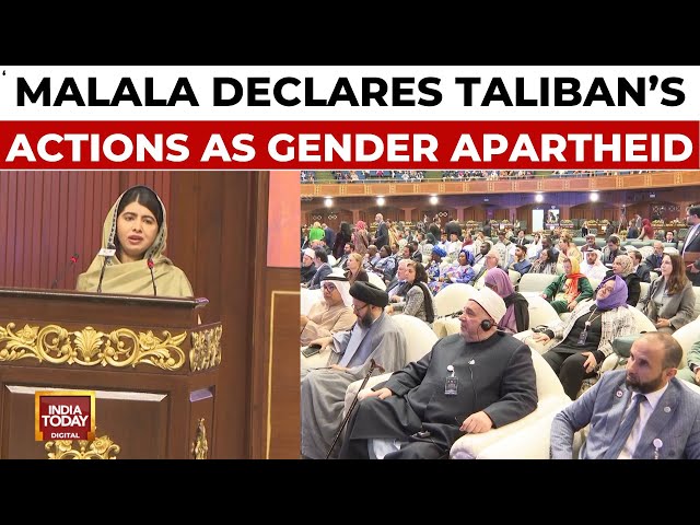 ⁣Malala Yousafzai Condemns 'Gender Apartheid' In Afghanistan At Girls' Education Summi