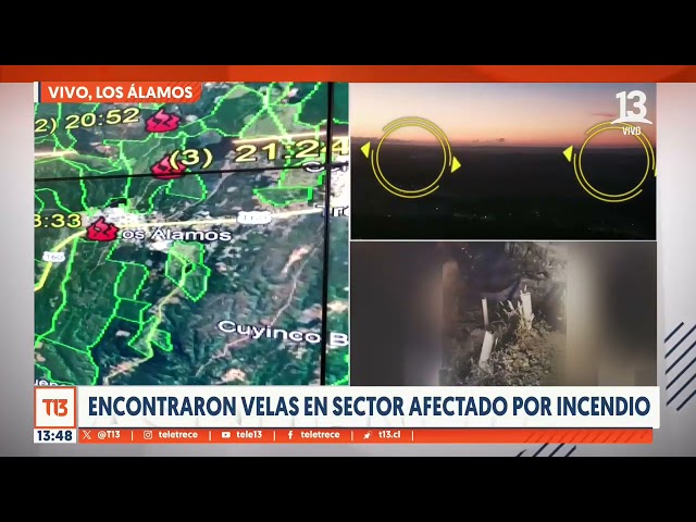 ⁣Los Álamos: Encontraron velas en sector afectado por incendios