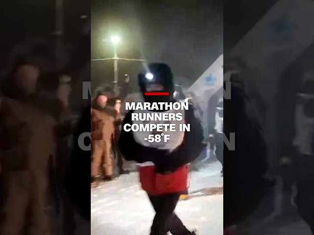 ⁣Marathon runners compete in -58˚F