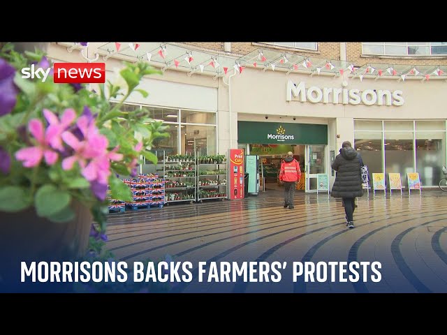 ⁣Supermarket giant Morrisons backs farmers' protests against Labour's inheritance tax