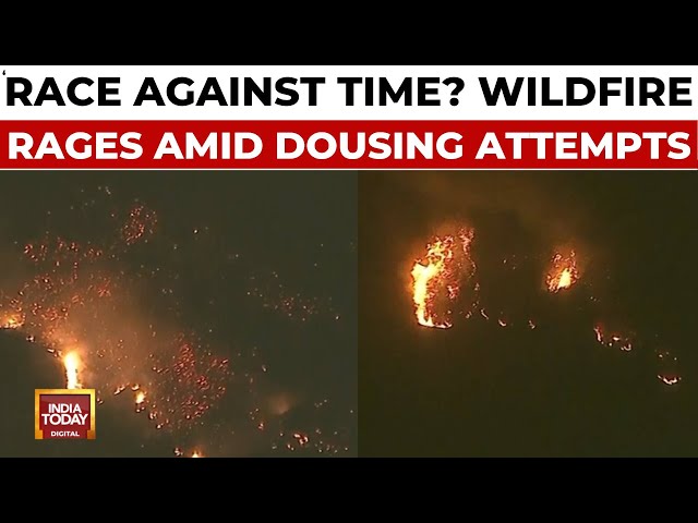 ⁣Los Angeles Wildfire: Firefighters Fight As Flames Continue To Threaten Celeb Homes In Pallisades