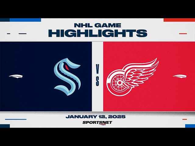 ⁣NHL Highlights | Kraken vs. Red Wings - January 12, 2025