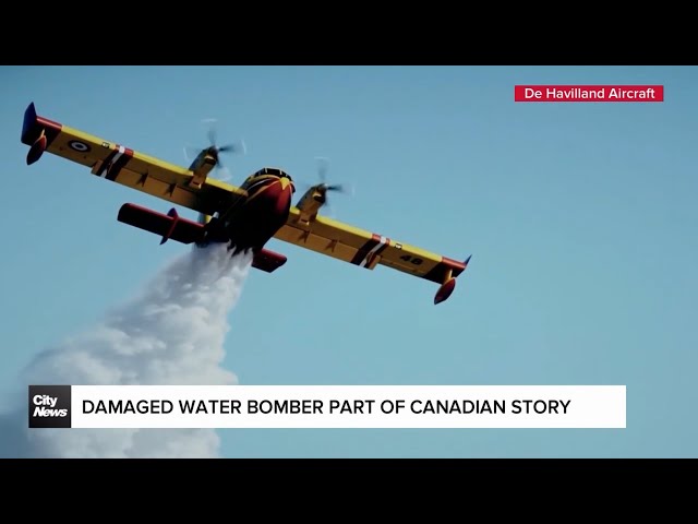 ⁣Repairing Canada's damaged water bomber