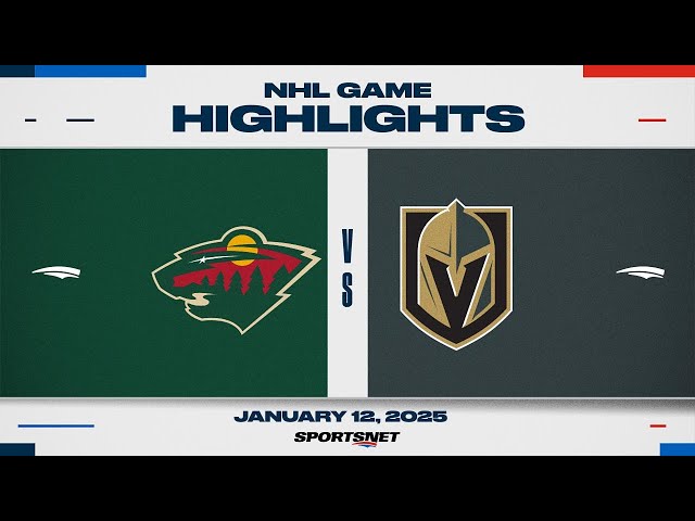 ⁣NHL Highlights | Wild vs. Golden Knights - January 12, 2025