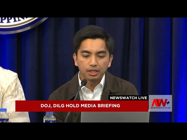 ⁣DOJ, DILG hold media briefing | NewsWatch Live