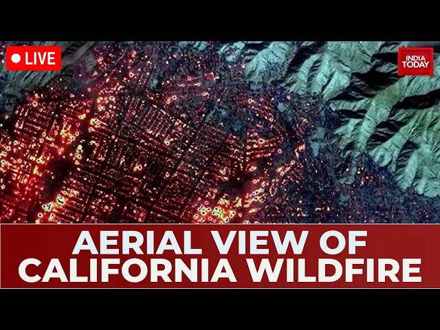 ⁣California Wildfire LIVE:  Aerial View OF USA Wildfire | Curfew In Los Angeles | India Today LIVE