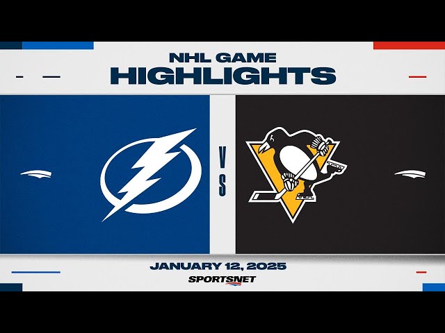 ⁣NHL Highlights | Lightning vs. Penguins - January 12, 2025