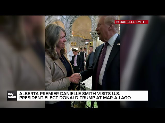 ⁣Alberta Premier Danielle Smith visits President-Elect Donald Trump at Mar-A-Lago