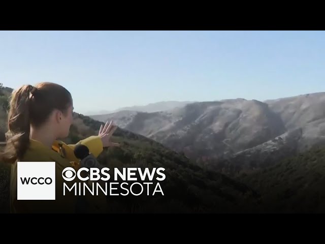 ⁣Kirsten Mitchell surveys damage from California wildfires