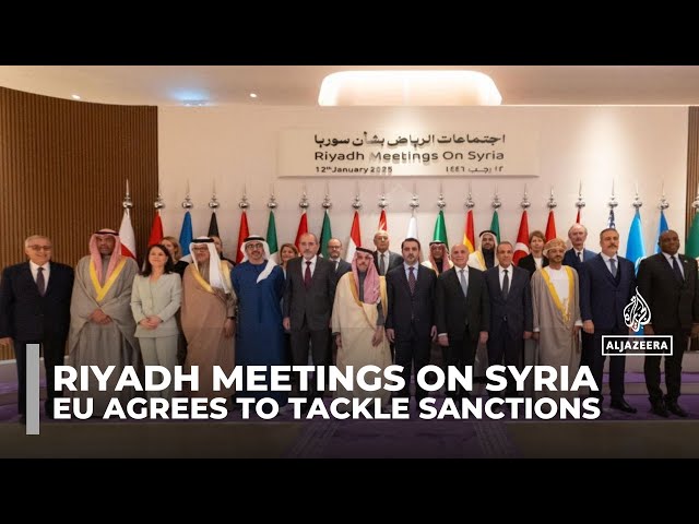 ⁣EU agrees to tackle Syria sanctions as Western, Arab leaders meet in Riyadh