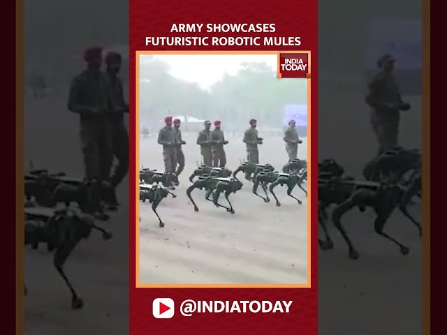 ⁣Indian Army Showcases Futuristic Robotic Mules At Southern Command Investiture Ceremony