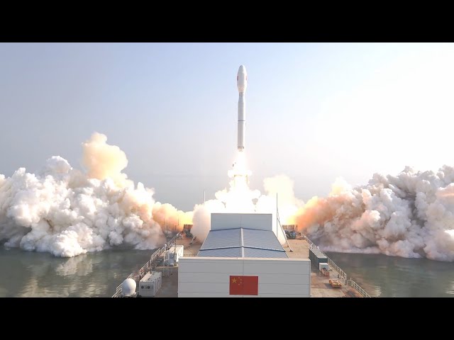 ⁣China's Smart Dragon-3 rocket launches satellite group CentiSpace 01