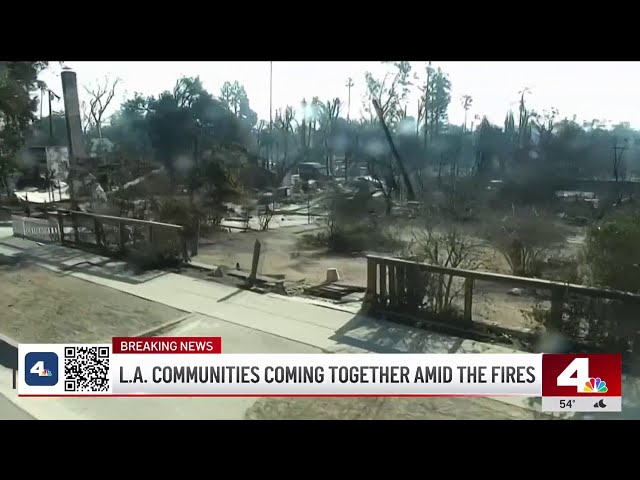 ⁣Los Angeles communities come together amid the fires